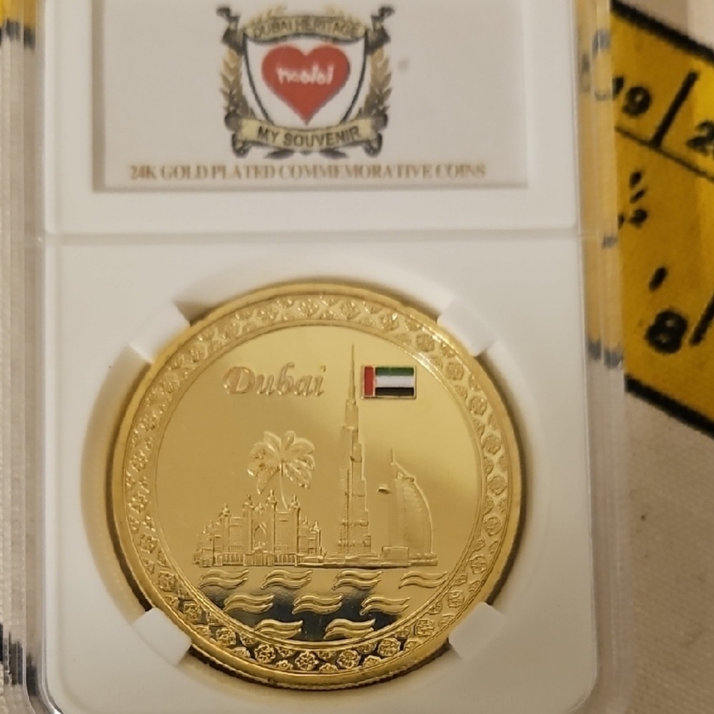 Dubai Gold Plated Commemorative Coin